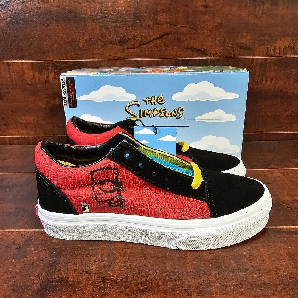 Vans The Simpsons Old Skool El Barto Bart Lace-Up Sneakers Kids Size 13